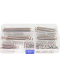 50 Piece 1/4-20 Crib Hardware Replacement Kit With Zinc Plated Hex Socket Cap Screws And Barrel Nuts in storage box