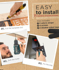 Instructions for installing Under Desk Cable Management Tray No Drill For Glass Desks Heavy Duty Carbon Steel 17 Inch