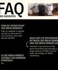 FAQ about 64mm Flat Burr Electric Coffee Grinder Built For Brewed Coffee Lovers With 31 Grind Settings Single Dose Design