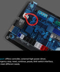 3 Axis GRBL CNC Engraver Controller Board With 36V DC Input And USB, detailed view of integrated driver and quiet heat sink fan