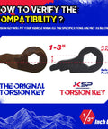 Comparison of original and new torsion keys for Beefed Up Lift Kit For Tahoe Yukon Suburban Avalanche 1500 2002 2006