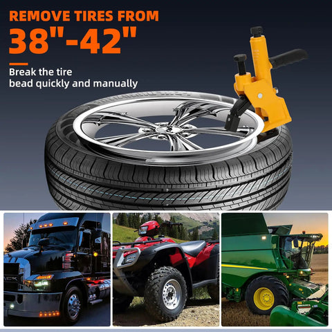 Heavy Duty Tire Bead Breaker With Handle For 38 To 42 Inch Tires Manual Bead Removal Tool on wheel