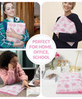 Floral 5 Pocket Accordion File Organizer For Bills Receipts And Documents with people using it at home, office, and school.