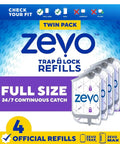 Straight Up Ruthless Flying Insect Trap Refill Cartridges For Fruit Flies And Gnats Total Plug In Pest Control Solution With Blue UV Lure 4 Count, Twin Pack Full Size Refills.