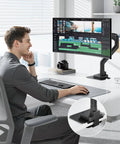 Rock Solid Adjustable Steel Monitor Mount Reinforcement Plate And Desk Stabilizer With Extra Wide Eva Base to support heavy screens.