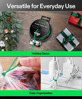 164 Ft PE Coated Green Plant Ties With Cutter for versatile holiday decor and cable organization displayed in use