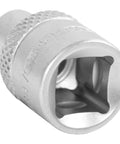 3/8 Inch Drive 6 Point Socket 6mm Metric Beefy Thin Wall Design for Tight Spaces Knurled Grip and Deep Cross Hatch Size Markings