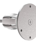 Close-up of Beast Stainless Steel Grab Bar Fasteners Set of 2 with 4 Inch Screws, ADA compliant, vibration resistant.