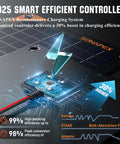 2025 smart efficient controller with SUNAPEX charging system on 12V 10W solar trickle charger and battery maintainer panel