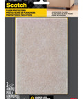 Beige Felt Pads For Furniture 4 X 6 Inches Self Stick Chair Leg Protectors For Hardwood Floors in retail packaging