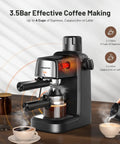 Level Up Your Brew Game With This Compact 3.5 Bar Espresso Machine 800W Pump Hot Iced Coffee Maker Featuring Zero Drama Switch Controls For Perfect Shots Always, brewing espresso.