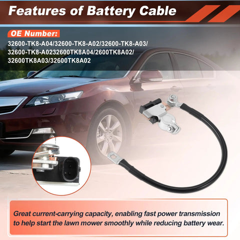 Top Tier Battery Current Sensor Assembly For Honda Odyssey And Acura TL TLX MDX Dead Nuts Solid Ground Wire Terminal Connector, cable with terminal.