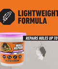 Color Changing Wall Repair Compound 16 Ounce Tub Goes Purple When Applied And Dries White, Spackling And Primer In One For A Smooth Pro Patch