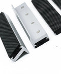 Rock Solid Six Inch Aluminum Vise Jaws Featuring Thick Rubber Gripping Pads and Super Strong Embedded Magnets, showing a close-up view of the jaws.