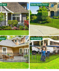 Heavy Duty 10 Panels Decorative Garden Fence With 32 Inch High Panels And 29 Inch Wide Each Rustproof Metal Square Tube No Dig Outdoor Dog Barrier assembling in various garden settings