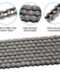 Heavy Duty Number 25 Roller Chain Kit 10 Feet With 480 Links Includes 10 Master Links And Chain Breaker Tool durable material