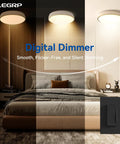 Matte Black Digital Dimmer Light Switch For 300W LED CFL And 600W Incandescent Halogen No Fuss Single Pole And 3-Way Compatible Slide Dimmer With Wall Plate Included UL Listed 6 Pack controlling bedroom lighting