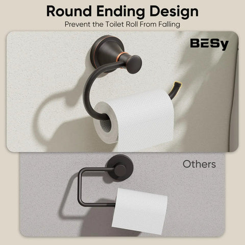 Oil Rubbed Bronze Wall Mounted Toilet Paper Holder With Rustproof Stainless Steel Hanger And Zinc Alloy Base, Heavy Duty Bathroom Accessory