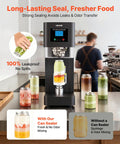 Commercial Auto Can Sealer Machine With One Touch Operation Works Like A Charm To Secure Aluminum Cans Airtight Lock In Crisp Taste And Keep Drinks Ice Cold Solid Heavy Duty Workhorse Unit in kitchen setting sealing jars.