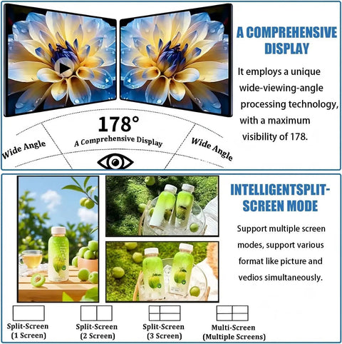 32 Inch Digital Signage Media Player With No Sweat Remote And Simple Split Screen Layout For Retail Displays showing comprehensive display options.