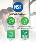 Lead Free NSF Certified Air Gap RO Faucet In Brushed Nickel For Your Home Water Setup, NSF 61 features and benefits