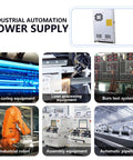 Industrial 24 volt 350 watt switching power supply for automation, powering UV curing, laser equipment, and robotics.