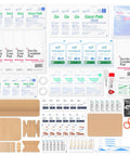 MFASCO First Aid Kit Refill Pack; 180+ items for small/medium kits including gauze, bandages, dressings, antiseptics