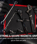 Flexible Magnetic Mat And Organizer For Tools 8 By 10 Inches Holds Up To 40 Pounds with spanners and wrench attached