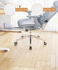Heavy Duty Office Chair Mat For Hardwood And Tile Floors Easy Glide Under Desk Protector 36 By 48 Inch With Lip Thick Anti Slip Floor Mat
