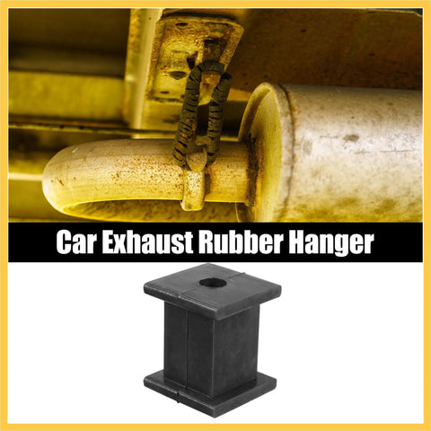 Premium Universal 1 Hole 10mm ID Muffler Exhaust Hanger Bushing Rubber Mount Bracket Support Kit For Tail Pipe Replacement Fit Most American Rides, black rubber mount