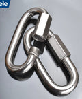 Alele 10Mm Stainless Steel 3 By 8 Inch Quick Links 4 Pack Heavy Duty D Shape Locking Chain Connectors