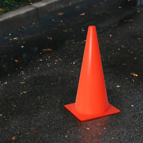 15 Inch Orange Traffic Safety Cones 7 Pack High Visibility Pro Grade Durable Plastic Parking And Training Cones For Indoor Outdoor Use
