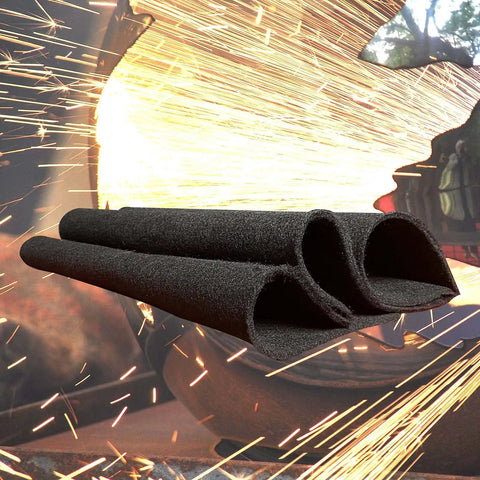 Welding Blanket Fireproof Tarp Heat Resistant Material Up To 1800 Degrees F Flame Retardant Fabric Carbon Felt For Grill Stove Pit Soldering Welders And Plumbers 12x27 Inches Thick 3mm Heavy Duty