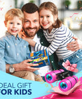 Kids Binoculars For Outdoor Adventures That Are Totally Fun, Great For Bird Watching, Camping, And Hiking, Designed For Ages 4 5 6 7 8, Ideal Gift For Girls And Boys, Lightweight Easy Grip, Real Optics, Durable Toy For Curious Explorers. Pink kids binoculars gift box with family