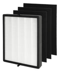 Premium Replacement Filter For Alen BreatheSmart Flex And 45i Air Purifiers with H13 High Efficiency Filtration and 12 Oz Activated Carbon Pellets Great Fit Three Stage Pre Filter 1 Pack B4 Fresh Compatible displayed in a set of four layers with a white and black finish