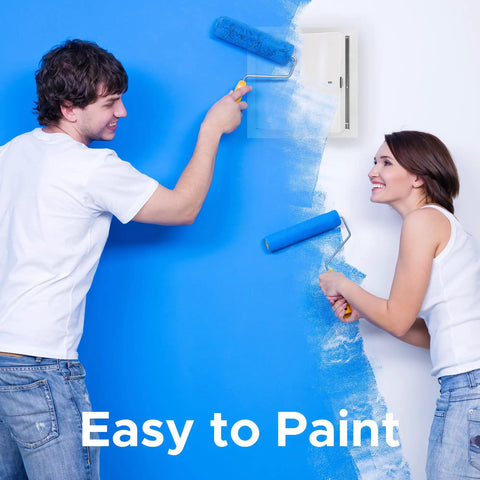 Two people painting a wall with Heavy Duty 24 By 36 Inch Insulated Fire Rated Wall Access Panel 3 Hour Rating With 20 Gauge Galvanneal Steel And Rock Solid White Powder Coat Finish Built Like A Tank For Serious Contractors Ba Fri.