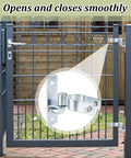 Beefy Four Pair Heavy Duty Gate Hinges Wall Mount With Screws For Chain Link Fence Outdoor Metal Gate Hardware Kit For Fence Posts Built To Last And Ready To Install on metal gate