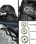 Unisex Carbon Fiber Inline Skates Four Wheel Speed Racing Gear With ABEC 9 Bearings And Durable Rubber Wheels For Adults Fitness