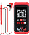 Digital Multimeter With Auto Ranging And NCV Non Contact Voltage Tester with probes, black and red casing
