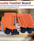Rock Solid Table Saw Featherboard Replacement For 71553 Fence Keeps Timber Dead Nuts Secure Pack Of 2 Orange Polymer clamps and hardware.