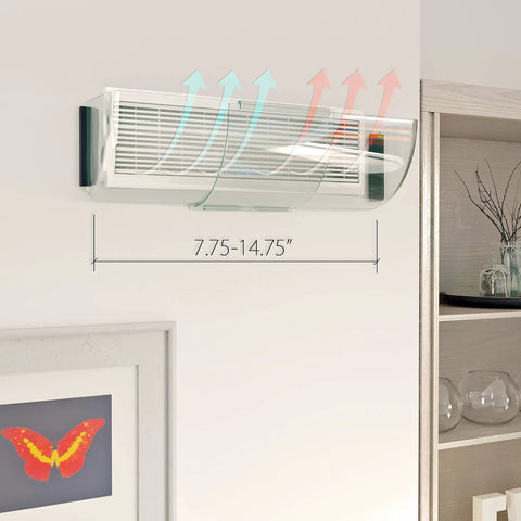 Adjustable Magnetic Heat And Air Deflector For Vents Sidewall And Ceiling Registers Extends From 10 To 16 Inches To Fit Any Vent And Optimize Airflow Temperature Control And Energy Efficiency With Heavy Duty Plastic Construction
