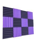 No Nonsense Heavy Duty 2X12 Acoustic Foam Squares And Soundproofing Bricks in purple black, wall panel design for bass traps.