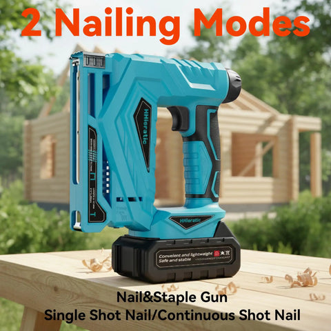 Heavy Duty 2 In 1 Cordless Brad Nailer And Stapler Combo With 18 Volt Battery No Sweat Upholstery And Diy Woodworking Smooth Operator Includes 2000 Staples And 18 Gauge Nails For Pros