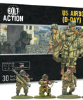 US Airborne D Day Platoon 28mm Miniatures For Bolt Action War Gaming Kit with 30 plastic infantry in M42 jump uniforms
