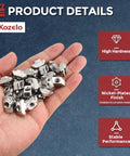 Hella Durable 50 Pack T Slot Nuts Industrial Grade Fabricated For Seamless Aluminum Extrusion 4545 Series Assemblies in hand.