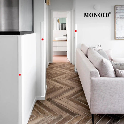 Top Shelf Clear Self Adhesive Wall Corner Protectors Keep Door Frames Cabinets And Baseboards Looking Crisp While Battling Daily Nicks Perfect Diy Project Pick 31 5 By 1 18 Inch on white walls in a modern interior.