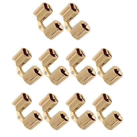 Polished Brass Hidden Cabinet Hinges 10 Pack M10x22mm 180 Degree Concealed Cylindrical Hinges for Jewelry Box and Small Furniture