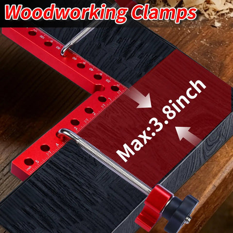 Rock Solid 4 Piece 90 Degree Corner Clamps For Woodworking Heavy Duty Aluminum Right Angle Tool Set Rust Proof Precision Alignment Badass Shop Gear Built Tough Sweet Cabinet Joinery Results
