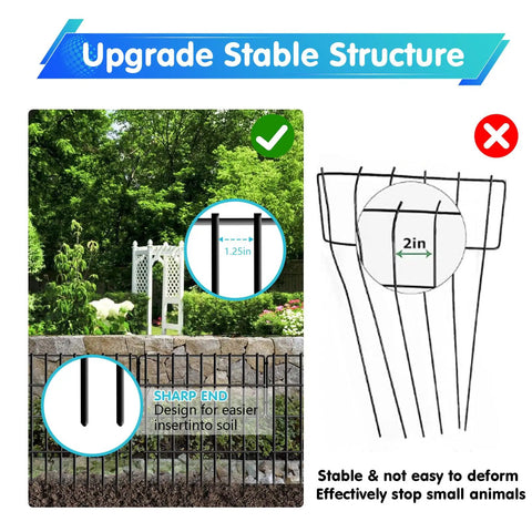 No Dig Fence For Dogs And Small Pets 28 Ft Long 17 In High Metal Barrier Panels With 1.2 Inch Gap Guard Rustproof Garden Edging