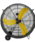 Industrial 36 Inch Drum Fan Workhorse With Heavy Duty Metal Construction 18600 CFM High Velocity Air Two Speed Three Five HP